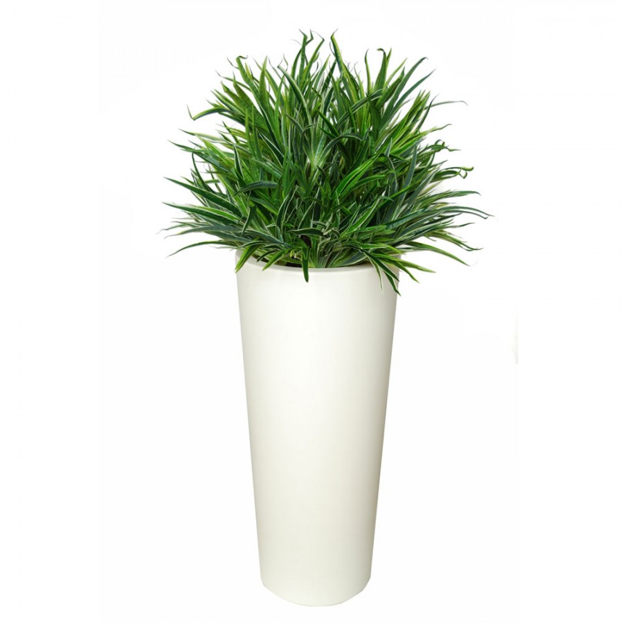 Planta semi-artificiala Ila, Rainbow Bush Green White - 100 cm
